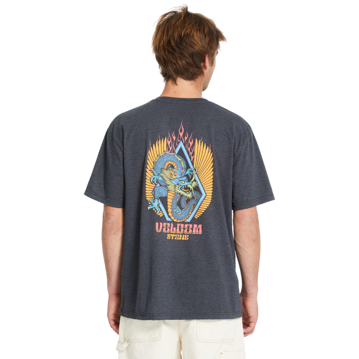 Volcom - Draggin Stone HTH SST - Heather Black - T-Shirt