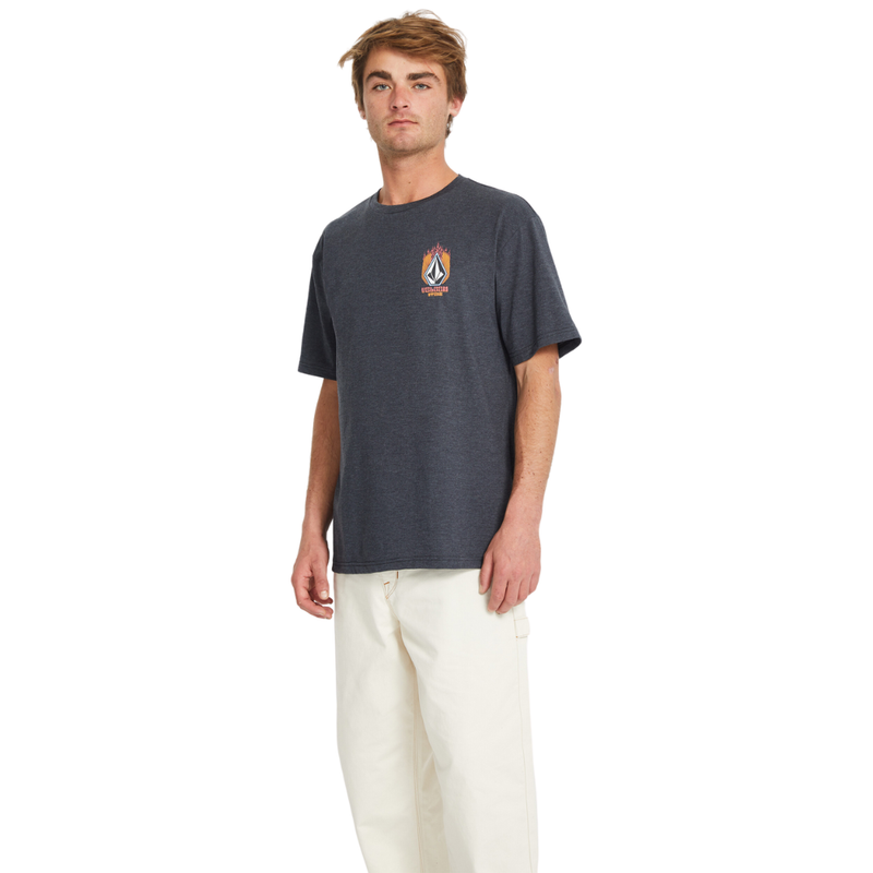 Volcom - Draggin Stone HTH SST - Heather Black - T-Shirt