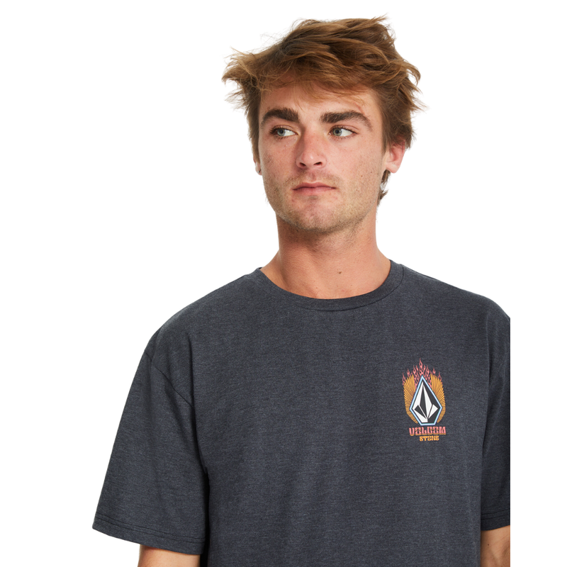 Volcom - Draggin Stone HTH SST - Heather Black - T-Shirt