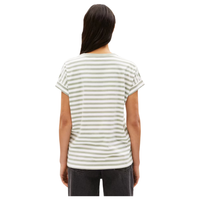 Armed Angels - Idaara Stripes - White-Seagreen - T-Shirt