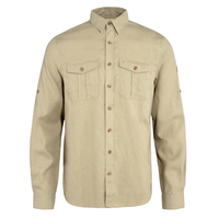 FjällRäven - Övik Travel Shirt LS M - Sand Stone - Langarmhemd