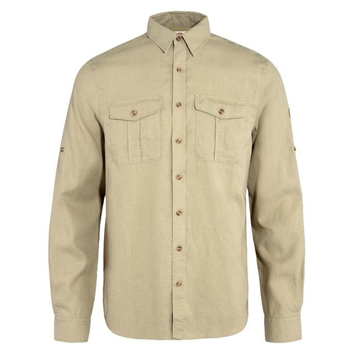 FjällRäven - Övik Travel Shirt LS M - Sand Stone - Langarmhemd