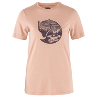 FjällRäven - Abisko Wool Fox SS W - Chalk Rose-Port - Outdoor-Shirt  Kurzarm