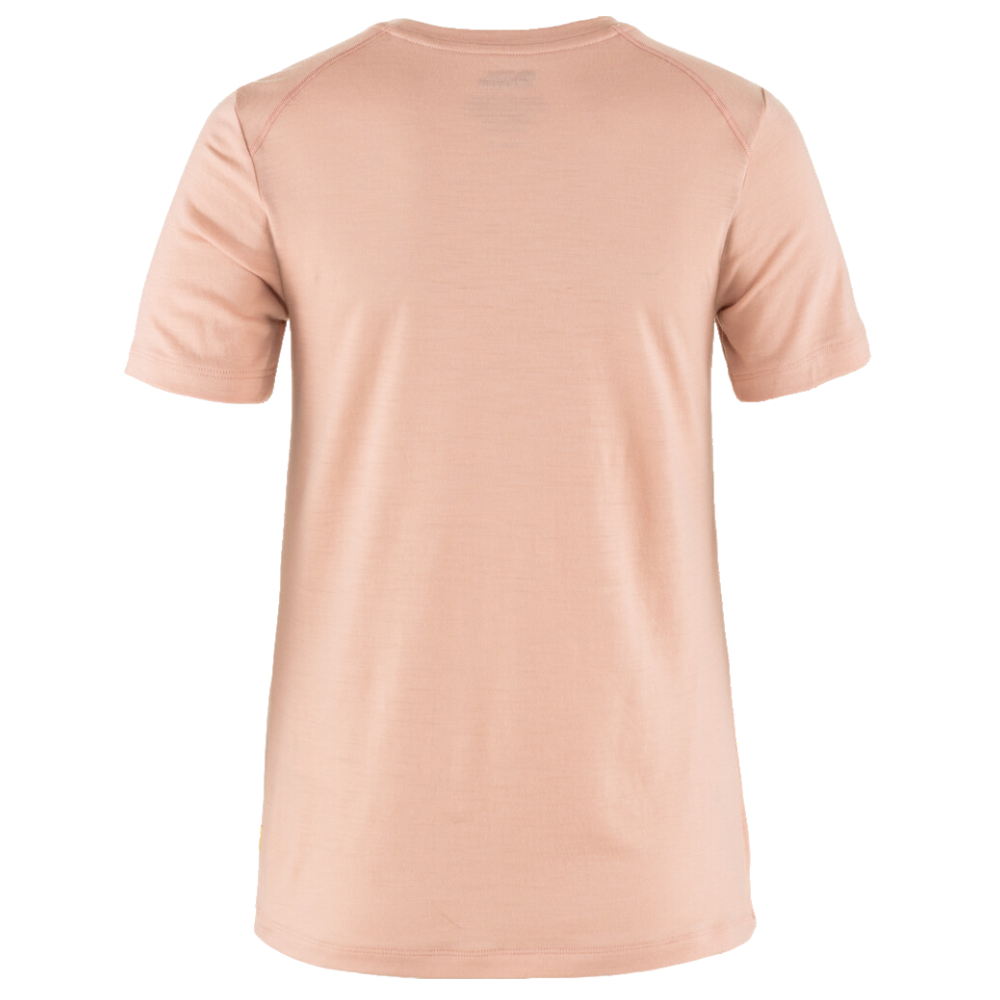 FjällRäven - Abisko Wool Fox SS W - Chalk Rose-Port - Outdoor-Shirt  Kurzarm