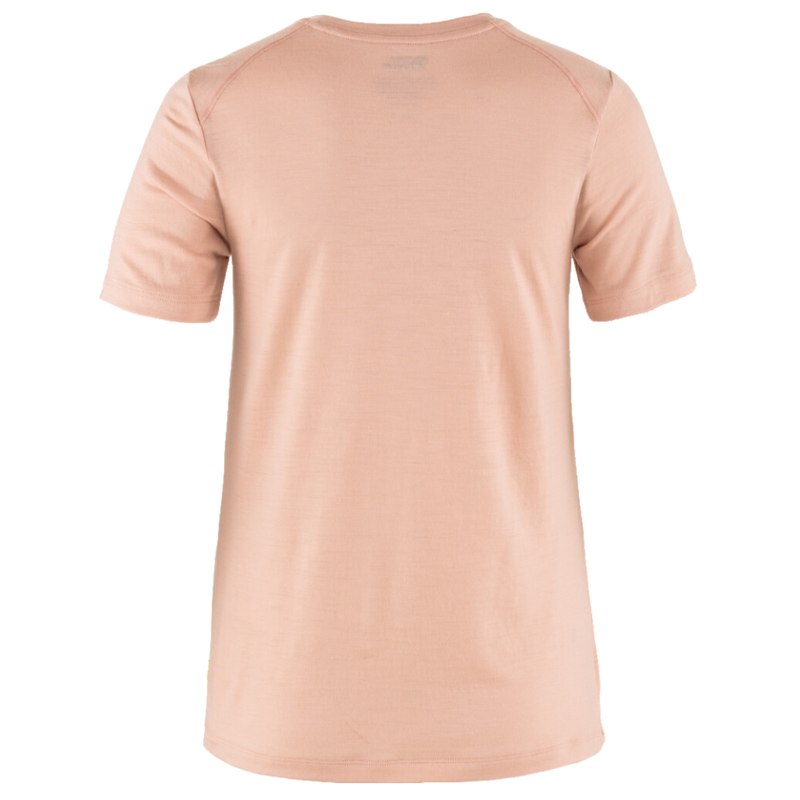 FjällRäven - Abisko Wool Fox SS W - Chalk Rose-Port - Outdoor-Shirt  Kurzarm