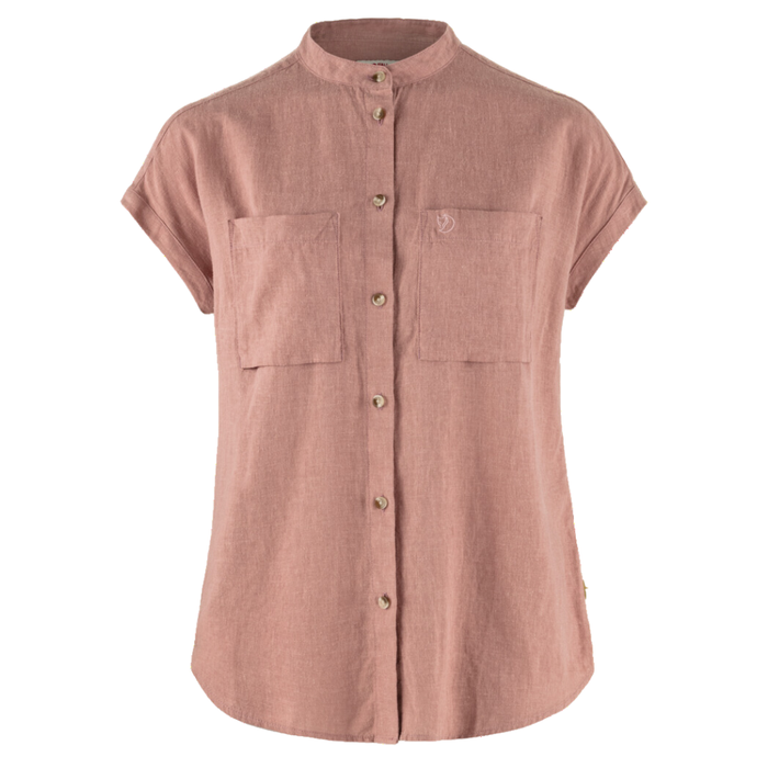 FjällRäven - Övik Hemp Shirt SS W - Dusty Rose - Bluse