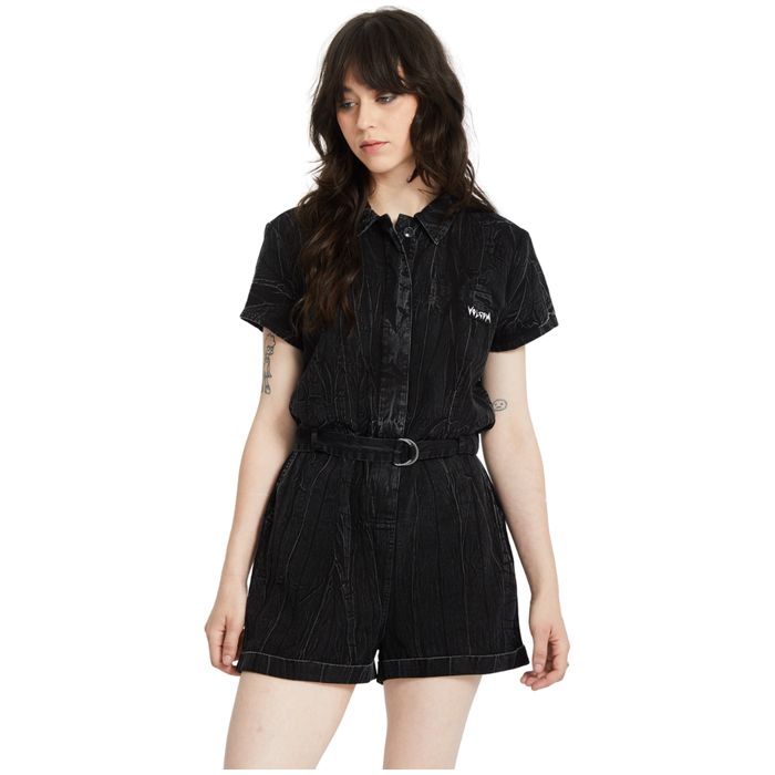 Volcom - Asphalt Romper - Black Marble Wash - Jumpsuit