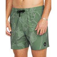 Volcom - Lido Print Trunk 16 - Light Olive - Swimshort