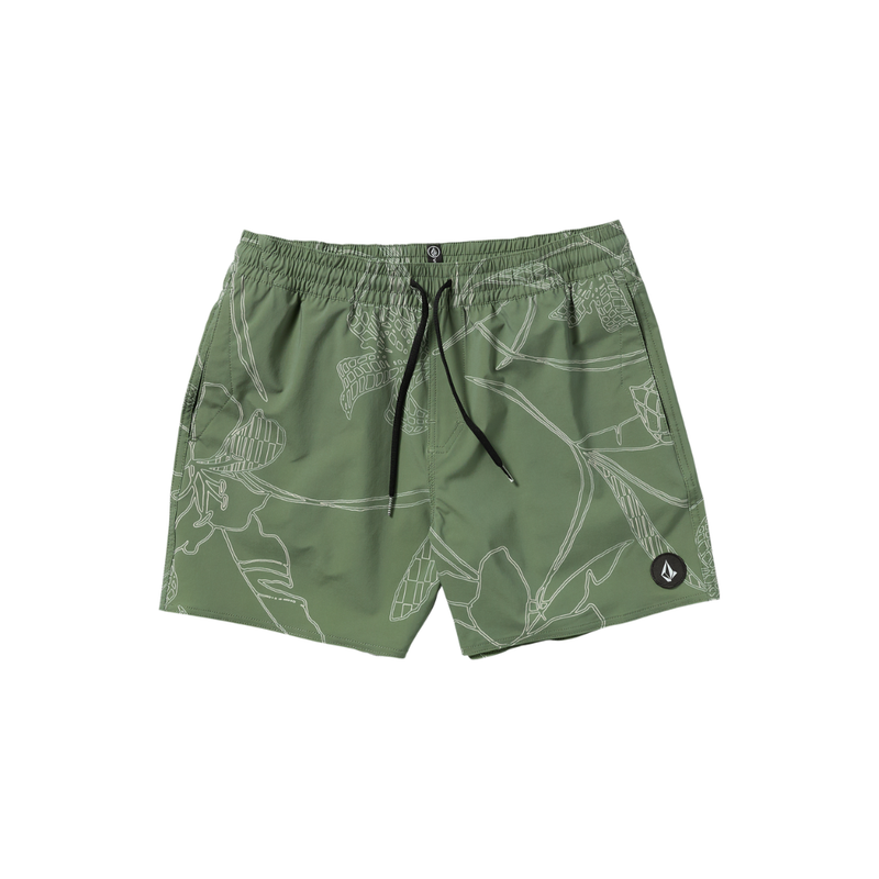 Volcom - Lido Print Trunk 16 - Light Olive - Swimshort