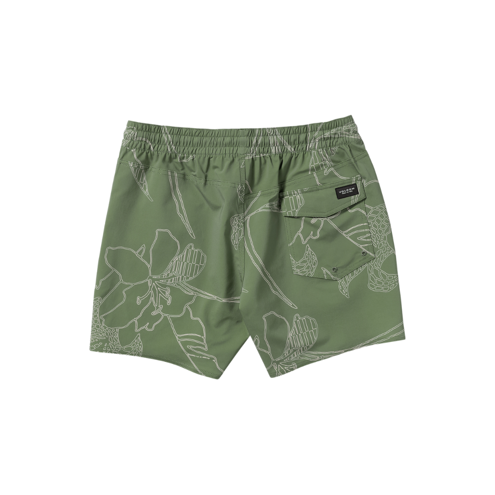 Volcom - Lido Print Trunk 16 - Light Olive - Swimshort