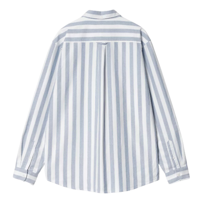 Carhartt WIP - L/S Dillion Shirt - Dillion Stripe, Park / White - Langarmhemd