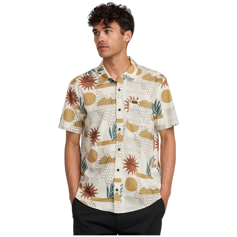 RVCA - Anytime SS - Natural - Kurzarmhemd