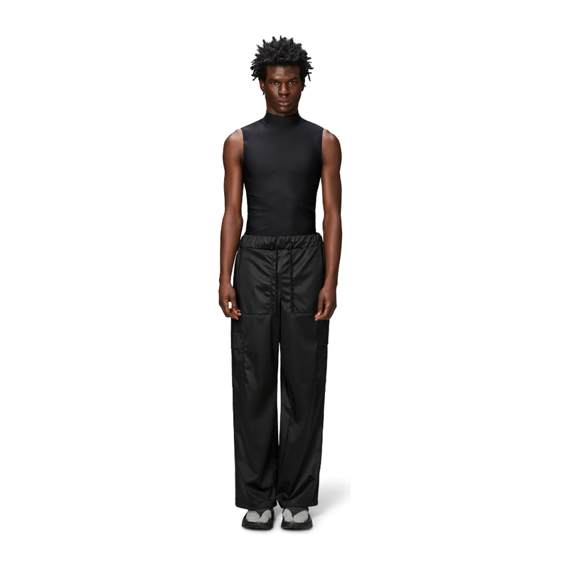Rains - Cargo Rain Pants Wide W3 - Black Grain - Cargo Pant