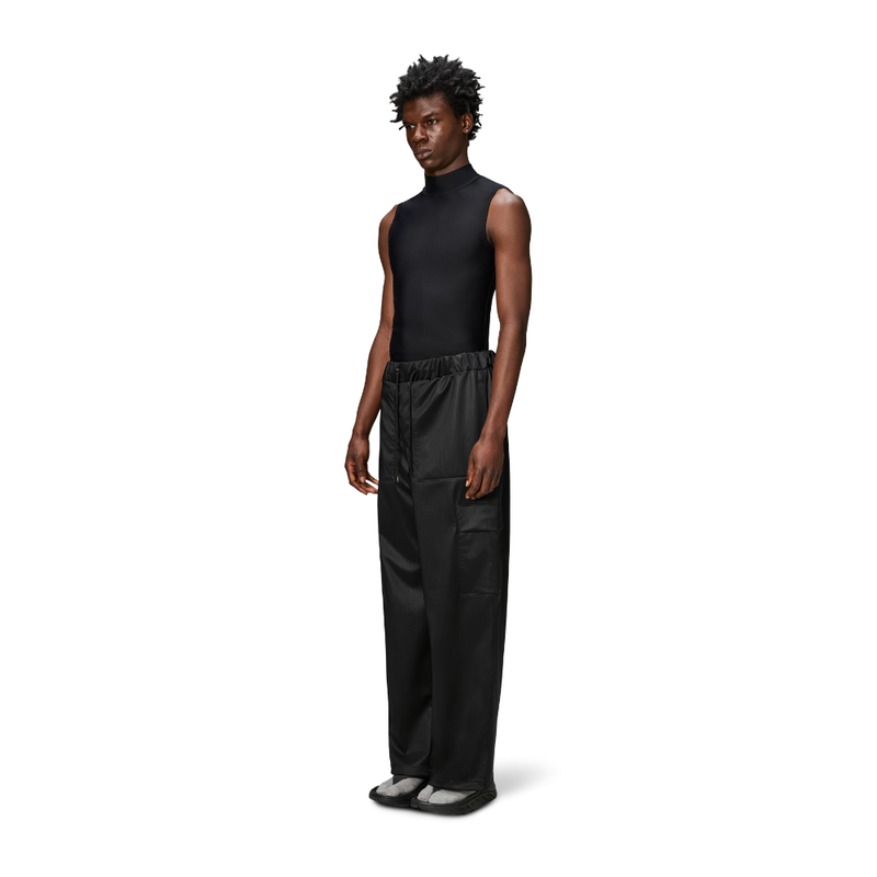 Rains - Cargo Rain Pants Wide W3 - Black Grain - Cargo Pant