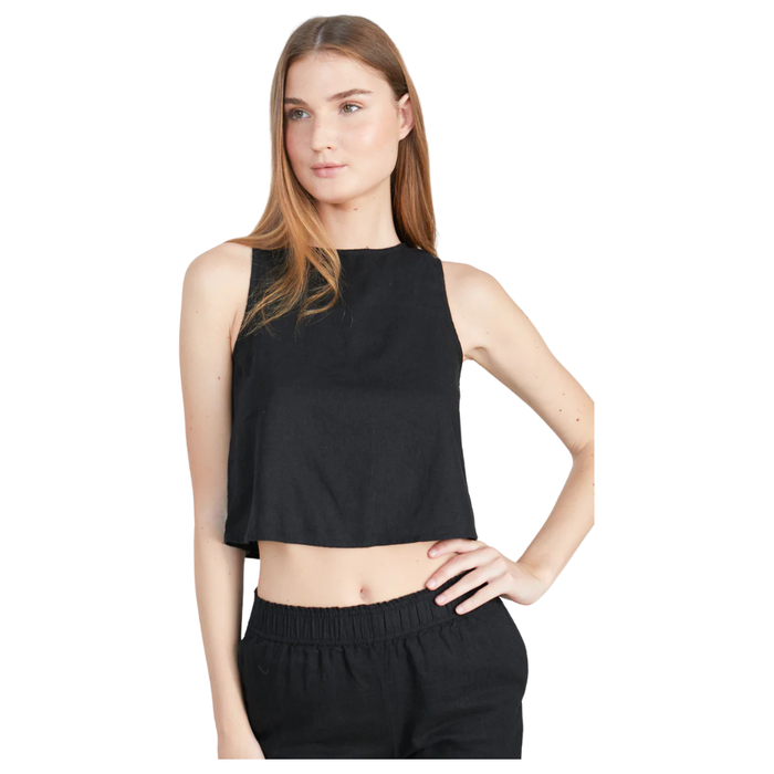 24Colours - Top - Black - Crop Top