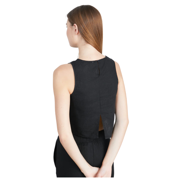 24Colours - Top - Black - Crop Top