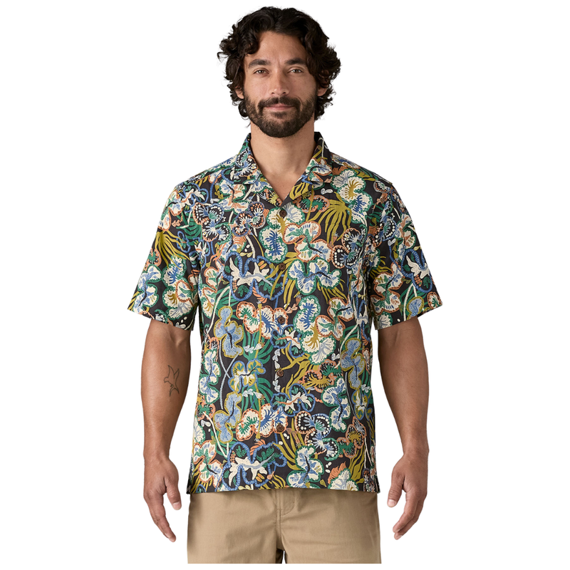 Patagonia - Ms Tidal Threads Camp Shirt - Undersea: Ink Black - Kurzarmhemd