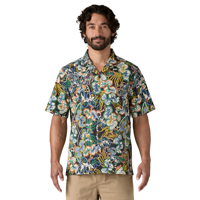 Patagonia - Ms Tidal Threads Camp Shirt - Undersea: Ink Black - Kurzarmhemd