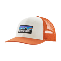 Patagonia - P-6 Logo LoPro Trucker Hat - White w/Redtail Rust - Trucker Cap