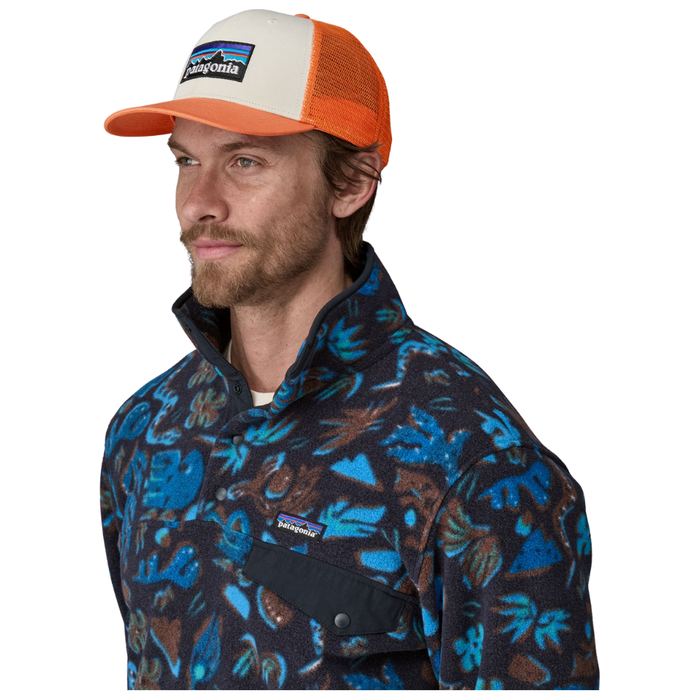 Patagonia - P-6 Logo LoPro Trucker Hat - White w/Redtail Rust - Trucker Cap