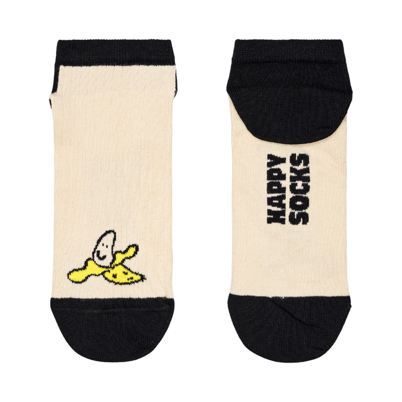 Happy Socks  - Banana Low Sock - White - Socken