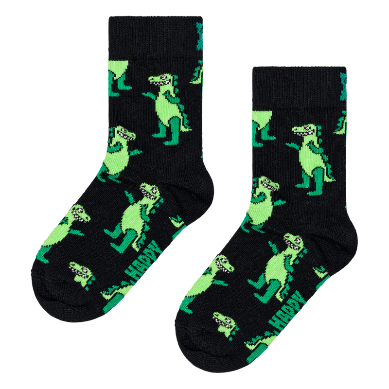 Happy Socks  - Kids Inflatable Dino Sock - Black - Socken