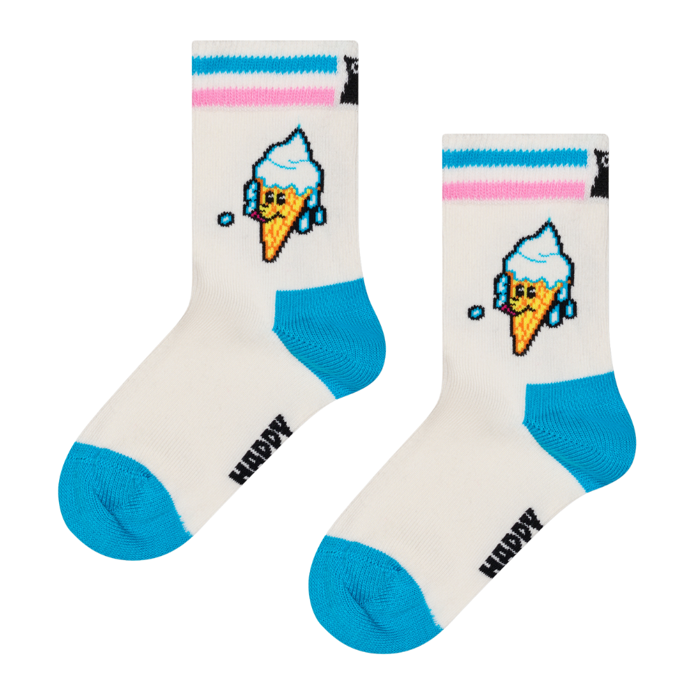 Happy Socks  - Kids Happy Ice Cream Sock - White - Socken