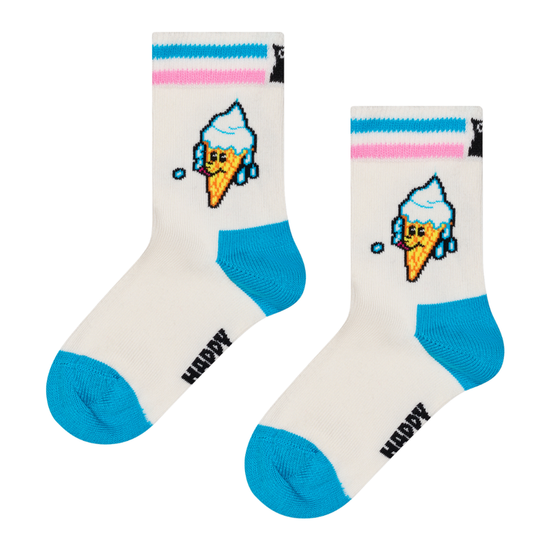 Happy Socks  - Kids Happy Ice Cream Sock - White - Socken