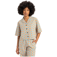 Quiksilver - Dad Crop Fit SS Cotton - Brittanyblueflorever - Kurzarmhemd