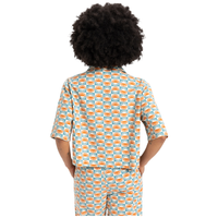 Quiksilver - Dad Crop Fit SS Cotton - Brittanyblueflorever - Kurzarmhemd