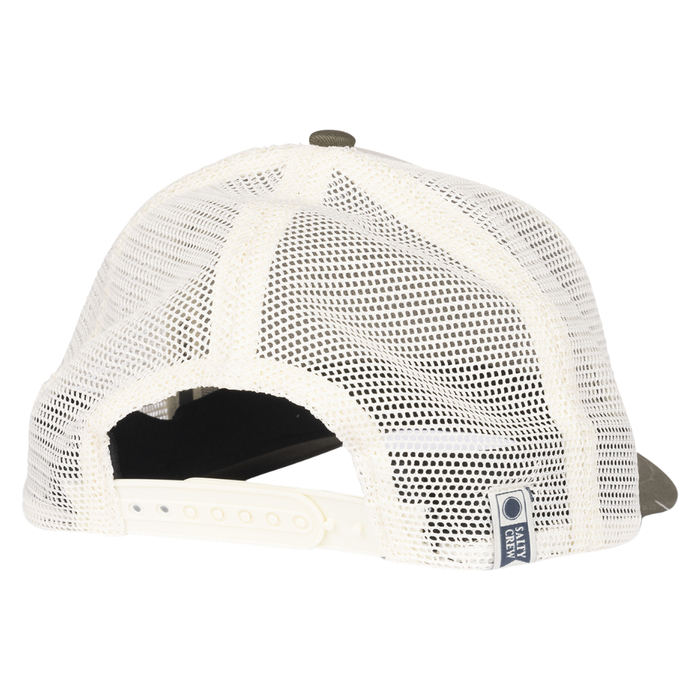 Salty Crew - Wahoo Stamp Retro Trucker - Oyster/Olive - Trucker Cap