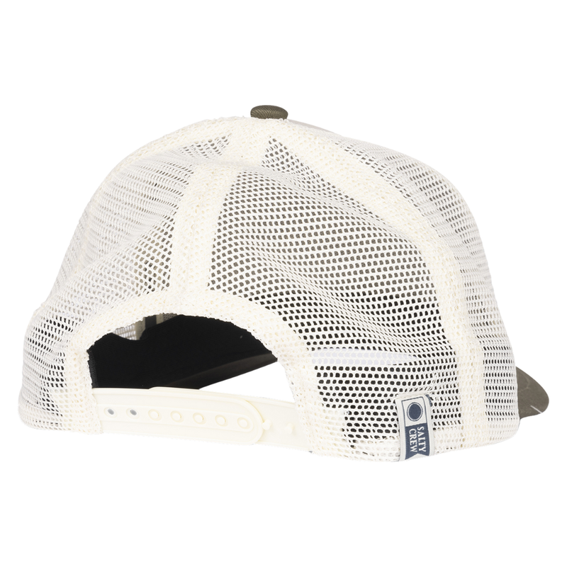 Salty Crew - Wahoo Stamp Retro Trucker - Oyster/Olive - Trucker Cap