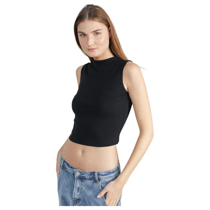 24Colours - Top - Black - Crop Top