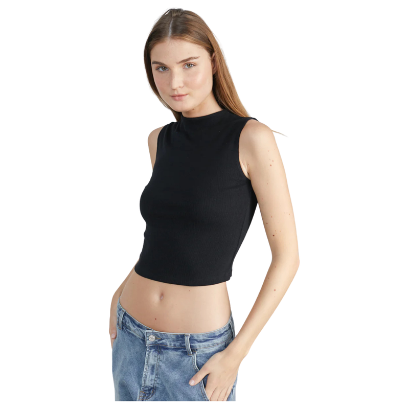 24Colours - Top - Black - Crop Top