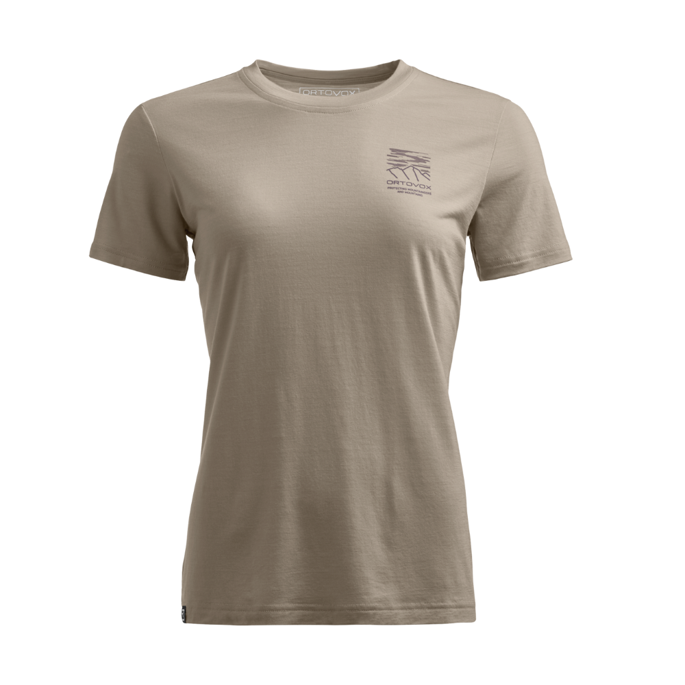 Ortovox - 150 Cool Mtn Mission Ts W - Grey Sand - Outdoor-Shirt  Kurzarm