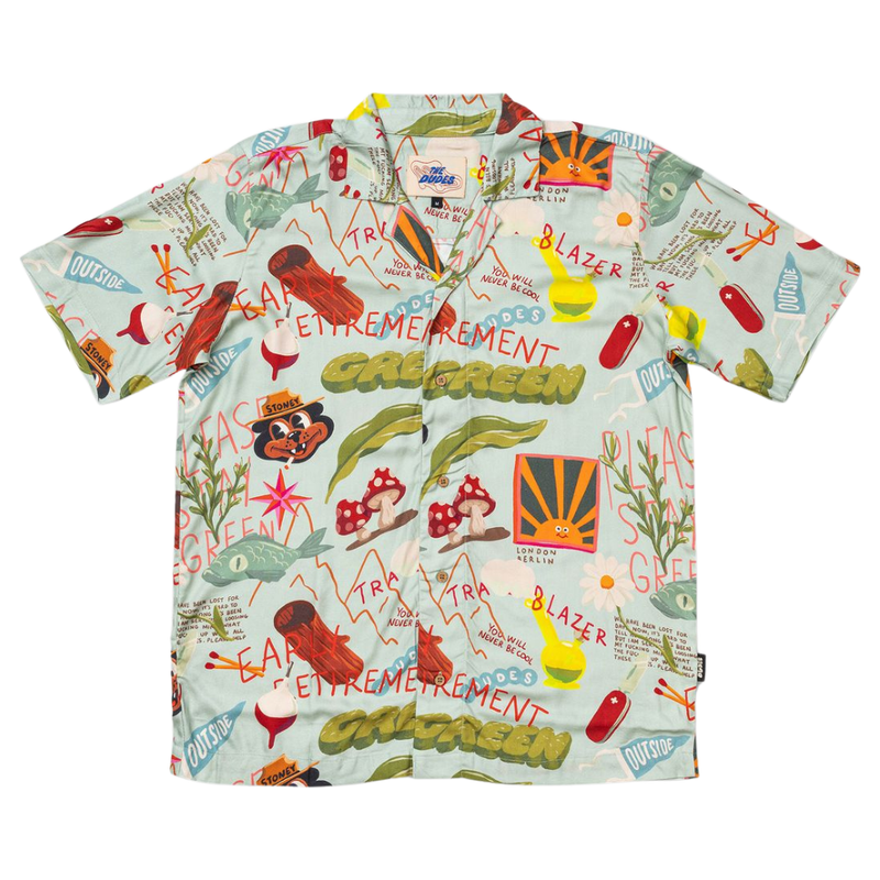 The Dudes - Treasure Trail White Hawaiian Shirt - Multicolor - Kurzarmhemd