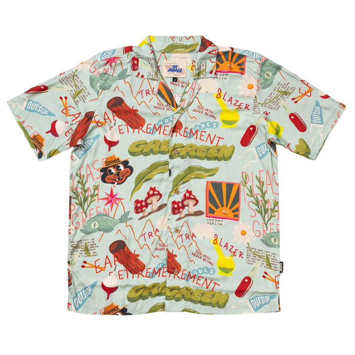 The Dudes - Treasure Trail White Hawaiian Shirt - Multicolor - Kurzarmhemd