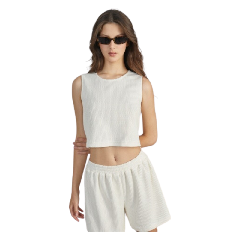 24Colours - Pullover - White - Crop Top