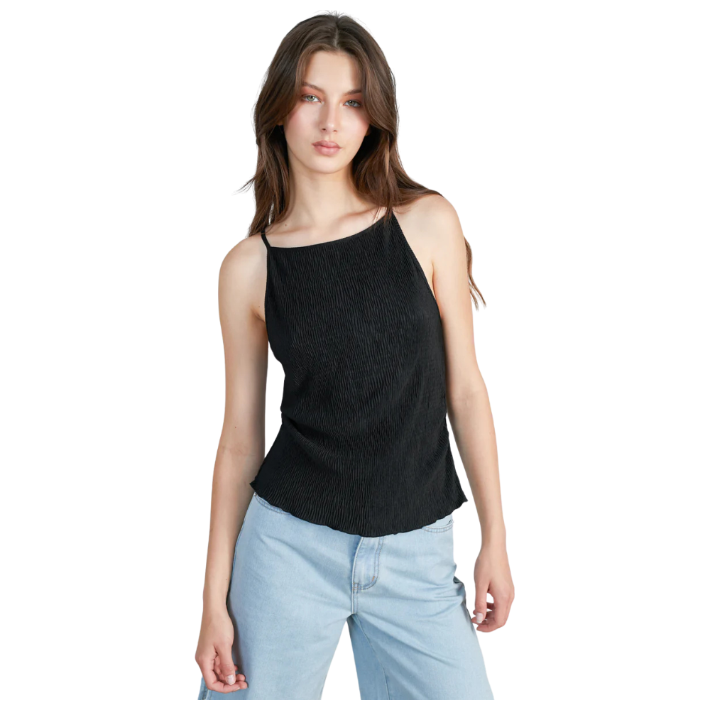 24Colours - Top - Black - Spaghetti Shirt