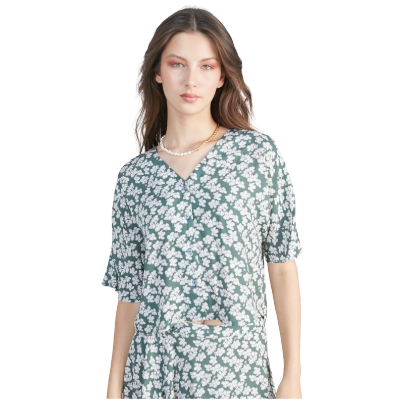 24Colours - Shirt - Green - Kurzarmhemd