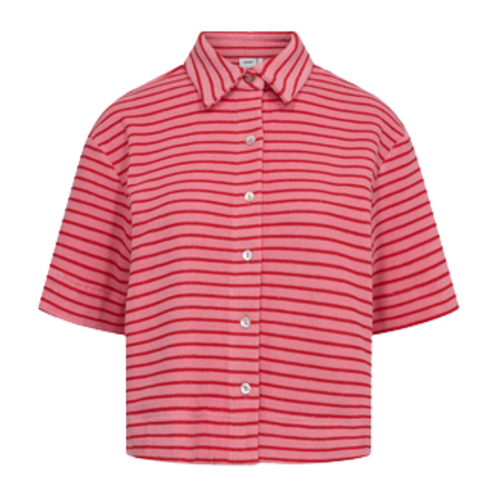 Nümph - Numosha Shirt - Flamingo Pink - Kurzarmhemd