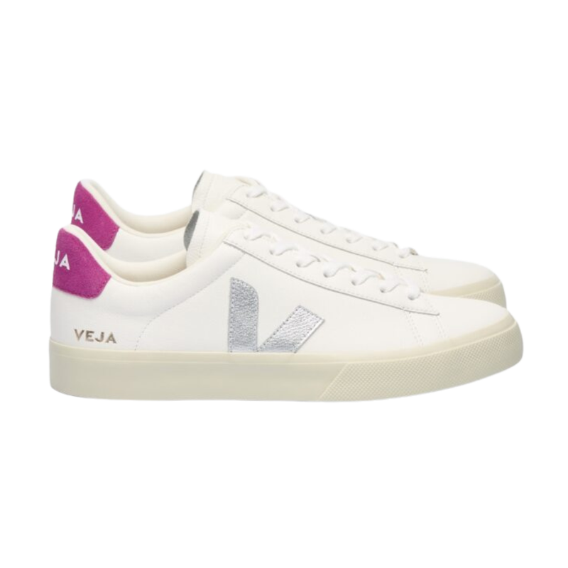 Veja - Campo - Leath Whi Silver Ultraviolet - Sneaker