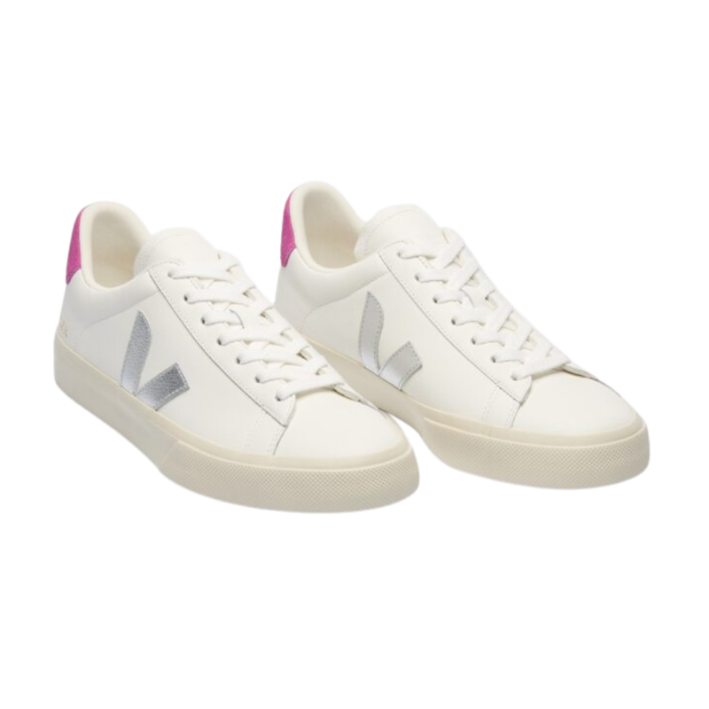 Veja - Campo - Leath Whi Silver Ultraviolet - Sneaker
