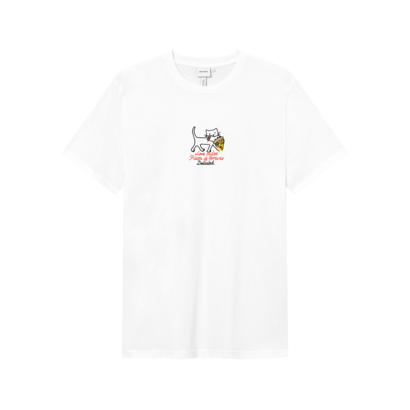 Dedicated - Stockholm Pizza Love  - White - T-Shirt