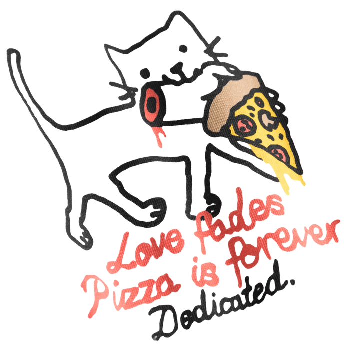 Dedicated - Stockholm Pizza Love  - White - T-Shirt