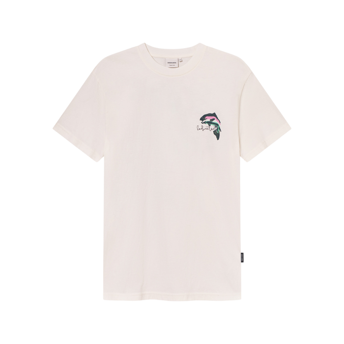 Dedicated - Stockholm Cut Out Trout  - Off-White - T-Shirt