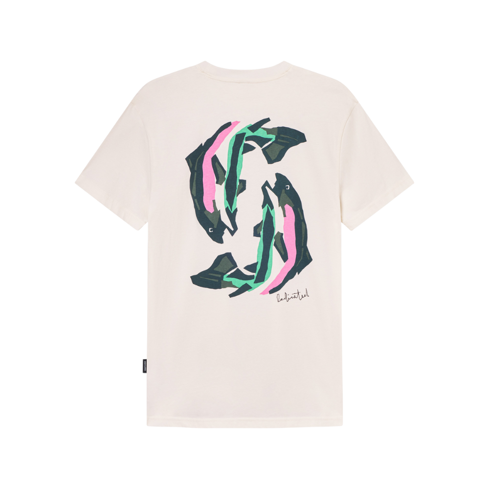 Dedicated - Stockholm Cut Out Trout  - Off-White - T-Shirt