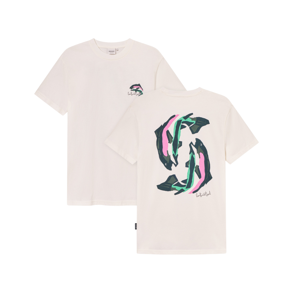 Dedicated - Stockholm Cut Out Trout  - Off-White - T-Shirt