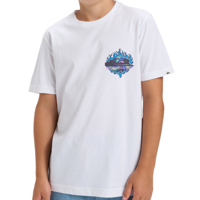 Quiksilver - EV In Flames SS Youth - White - T-Shirt