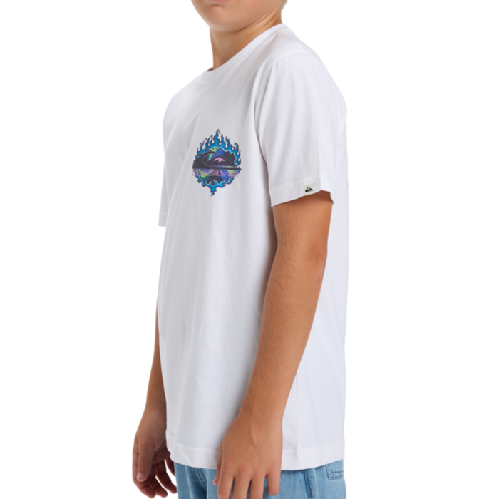 Quiksilver - EV In Flames SS Youth - White - T-Shirt